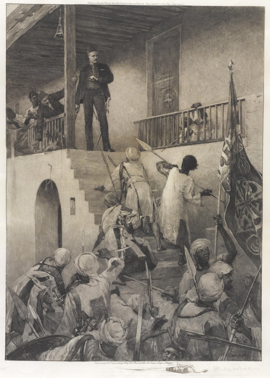 General Gordons død i hænderne på Mahdis tilhængere 26. januar 1885 af George William Joy