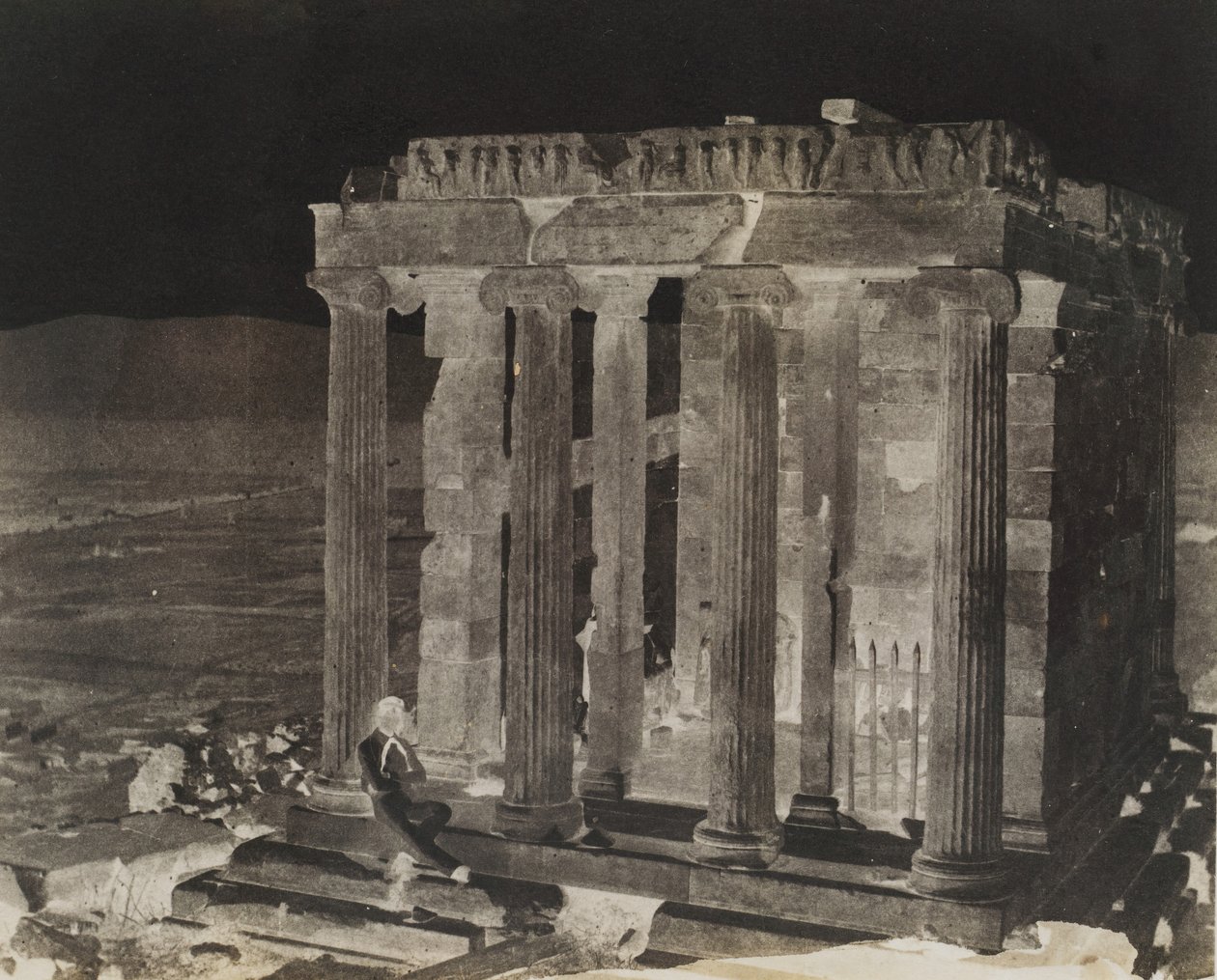Temple of Wingless Victory, nyligt restaureret, 1848. af George Wilson Bridges
