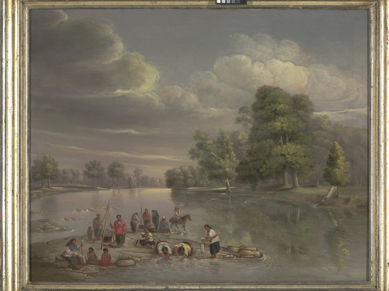 Scene On The Wabash (olie på lærred) af George Winter