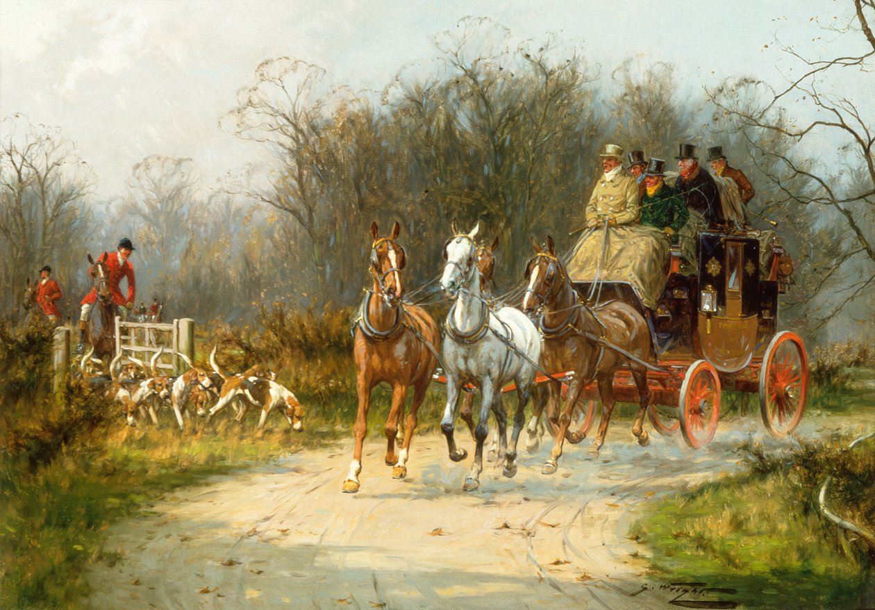 En novembermorgen (olie på lærred) af George Wright