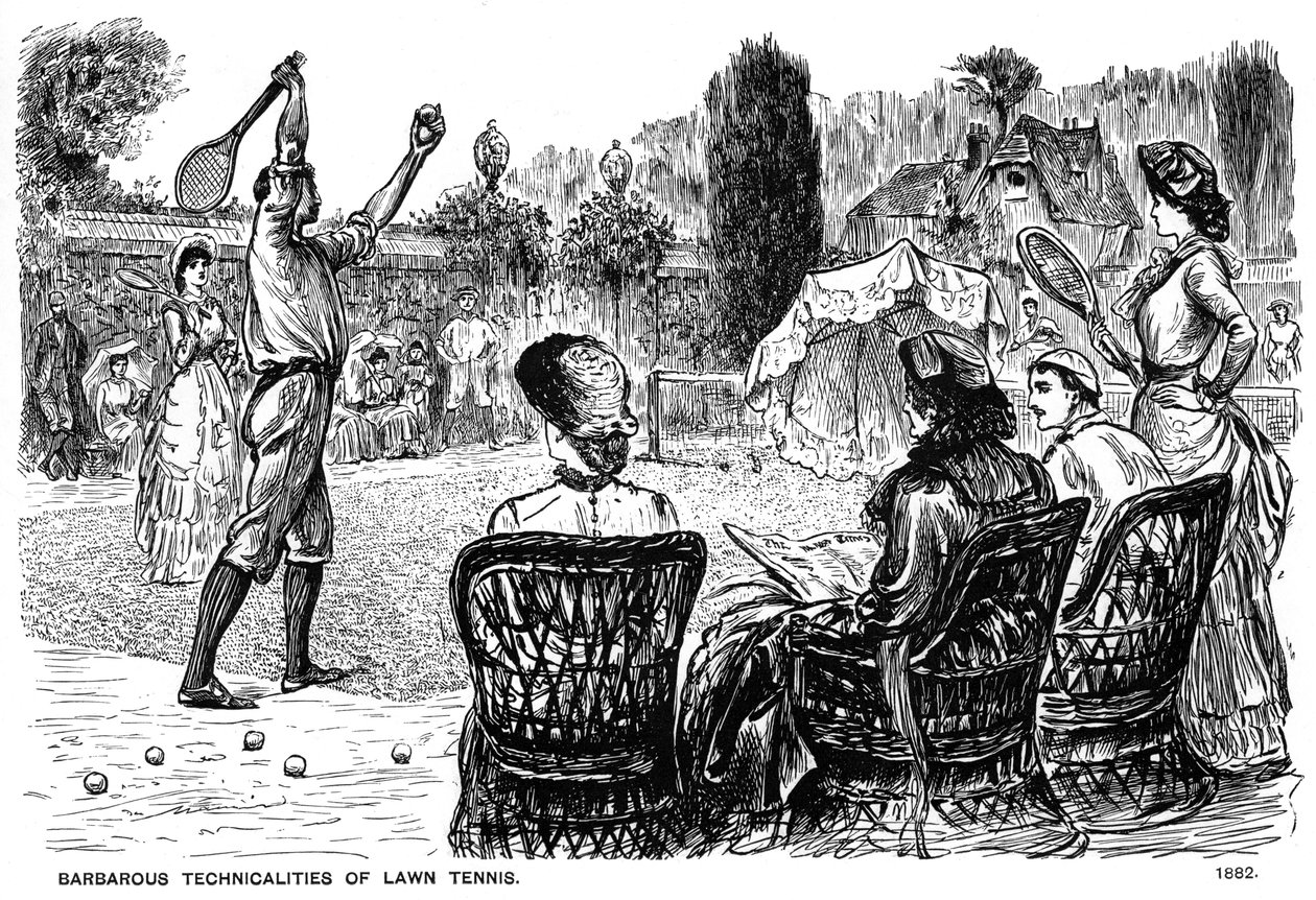 Barbarous Technicalities of Lawn Tennis, 1882 1891 af George du Maurier