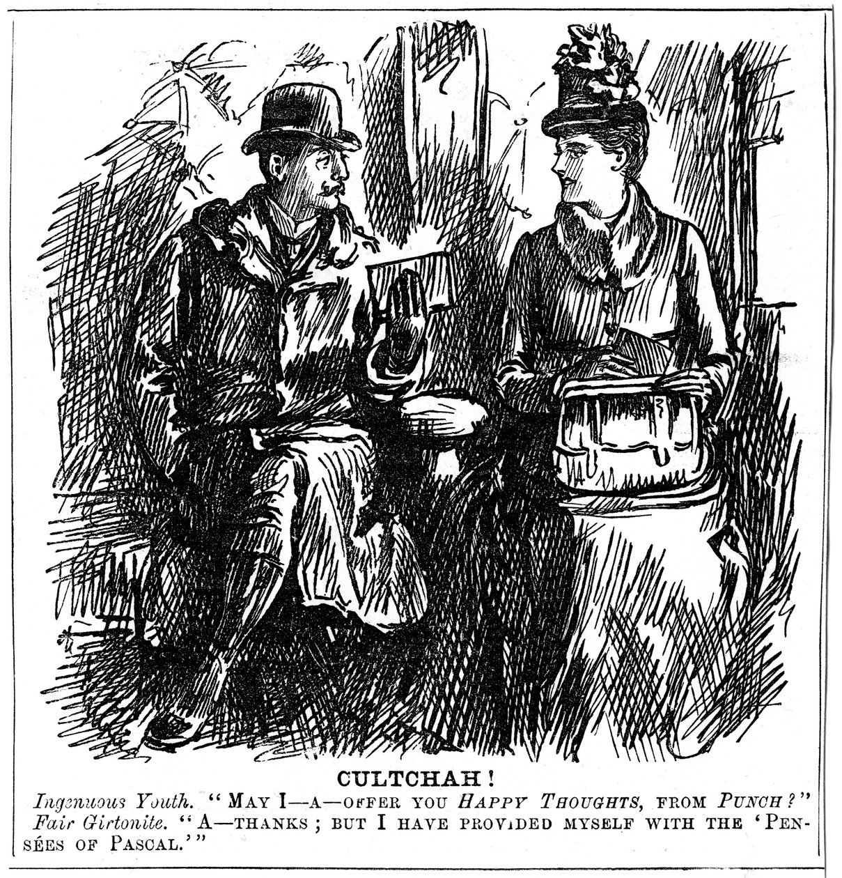 Fordele ved universitetsuddannelse for kvinder, 1887 af George du Maurier