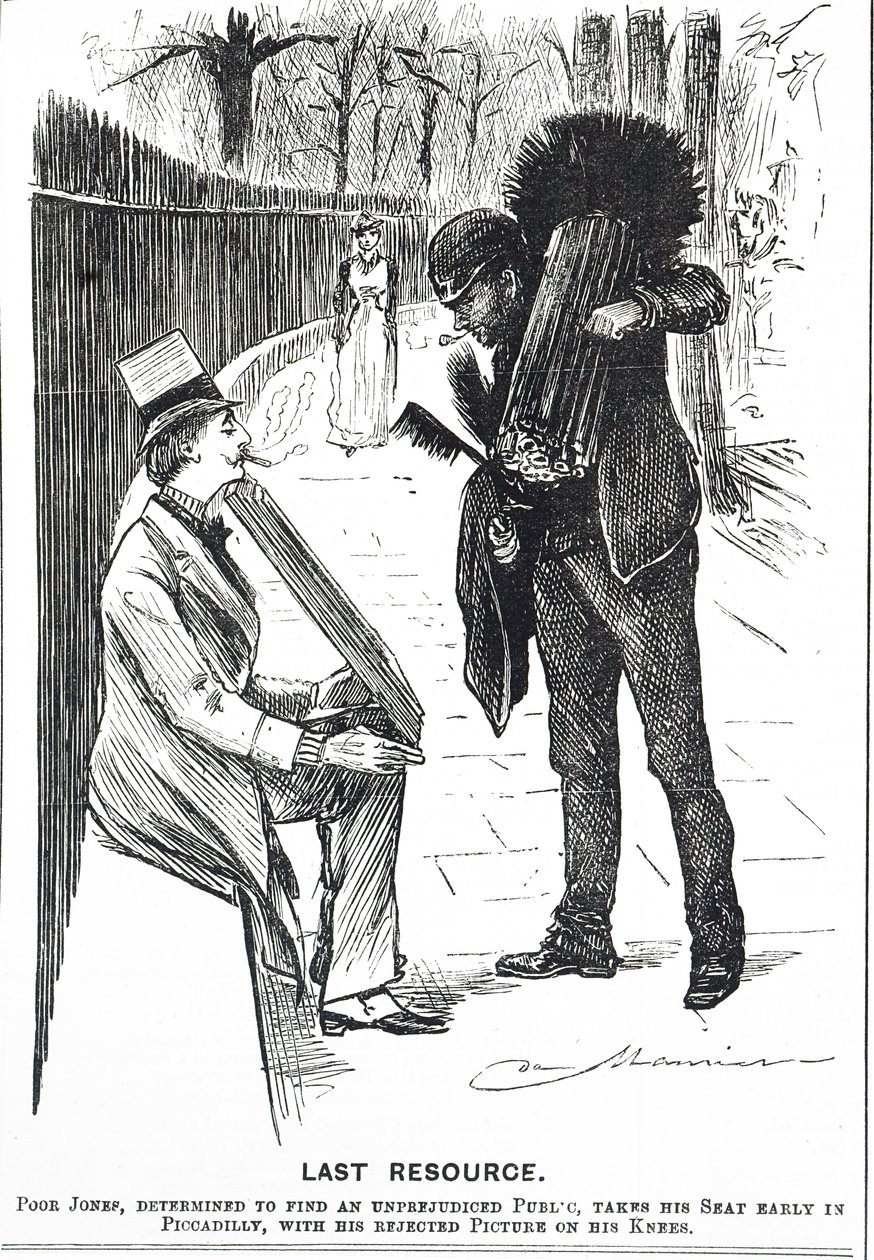 Tegneserie, der viser en skorstensfejer og hans børster af George du Maurier