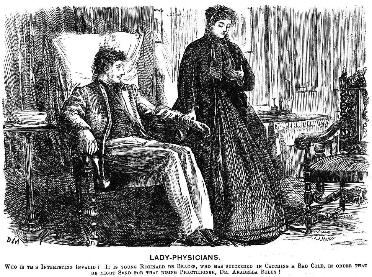 Frue Læger, 1865 af George du Maurier