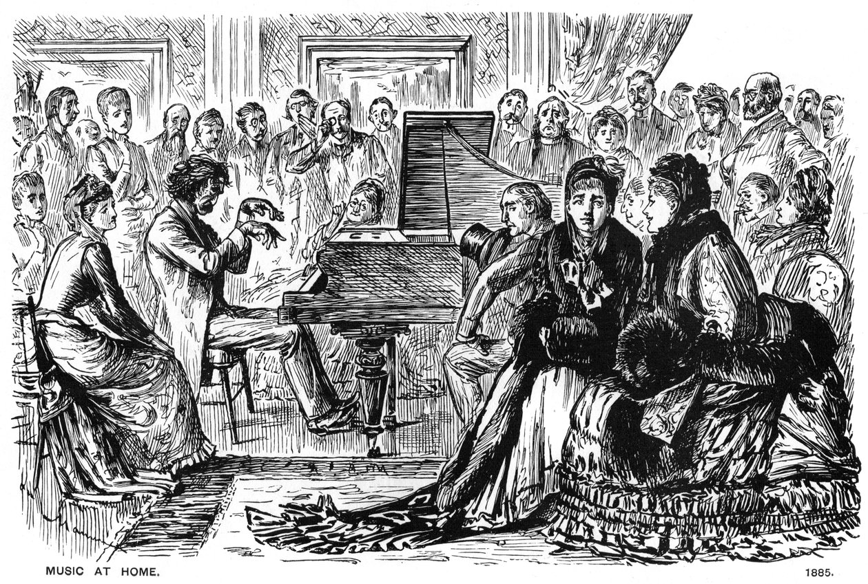 Musik derhjemme, 1885 1891. af George du Maurier