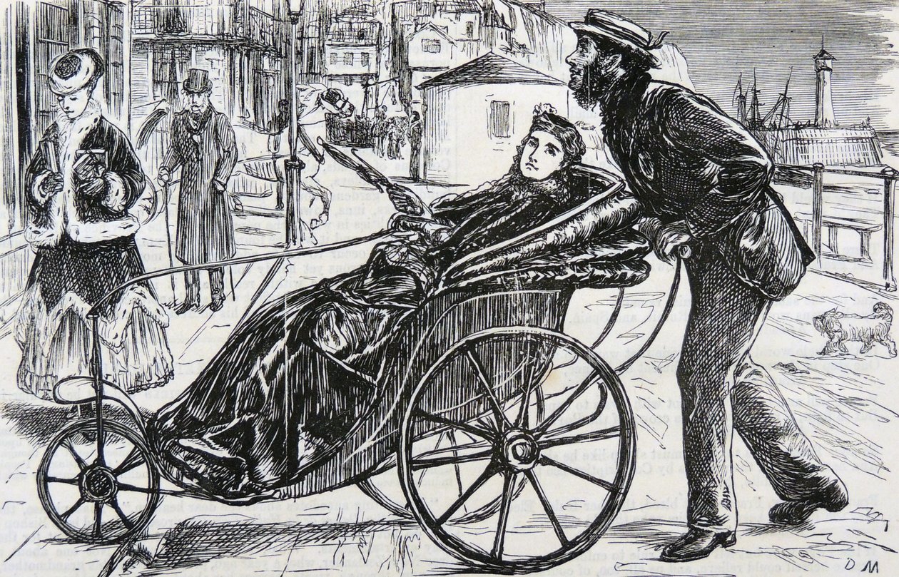 Patrick skubber til damens badestol af George du Maurier