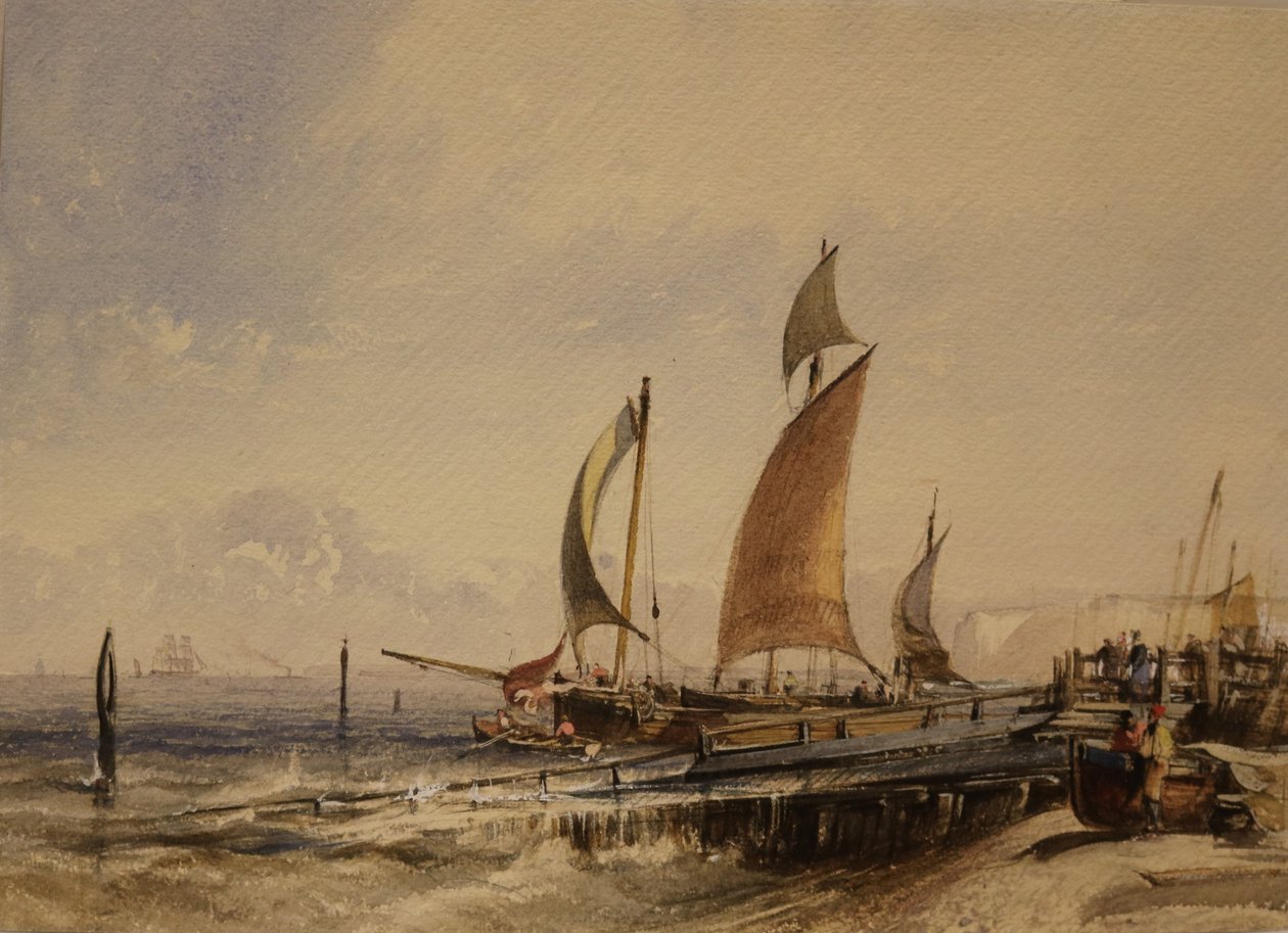 Coast Scene, ca. 1830 (akvarel og bodycolour på papir) af George the Elder Chambers