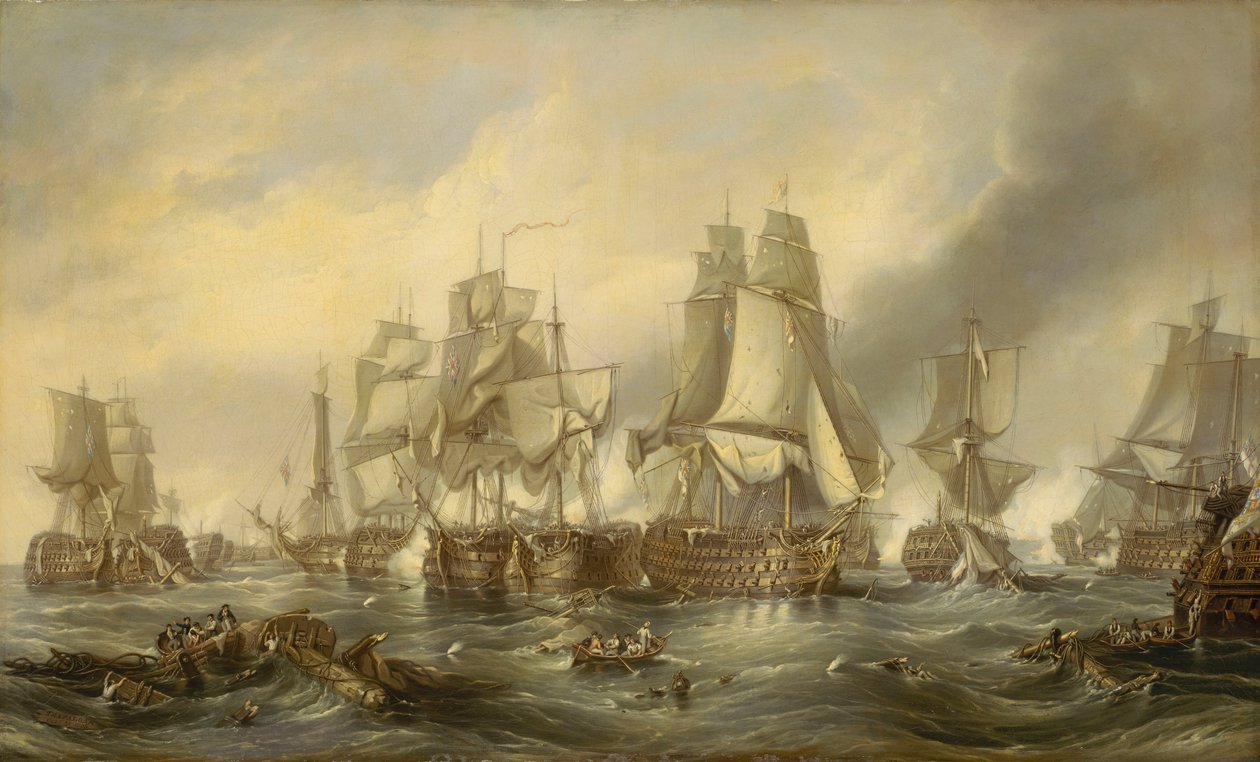 Slaget ved Trafalgar, 21. oktober 1805, ca. 1836 (olie på lærred) af George the Elder Chambers