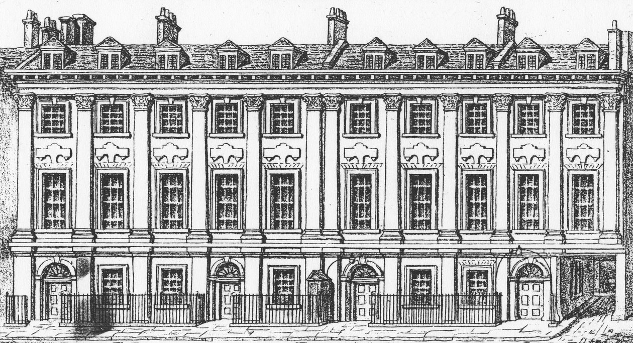 Huse Great Queen Street, 1817 af George the Elder Scharf
