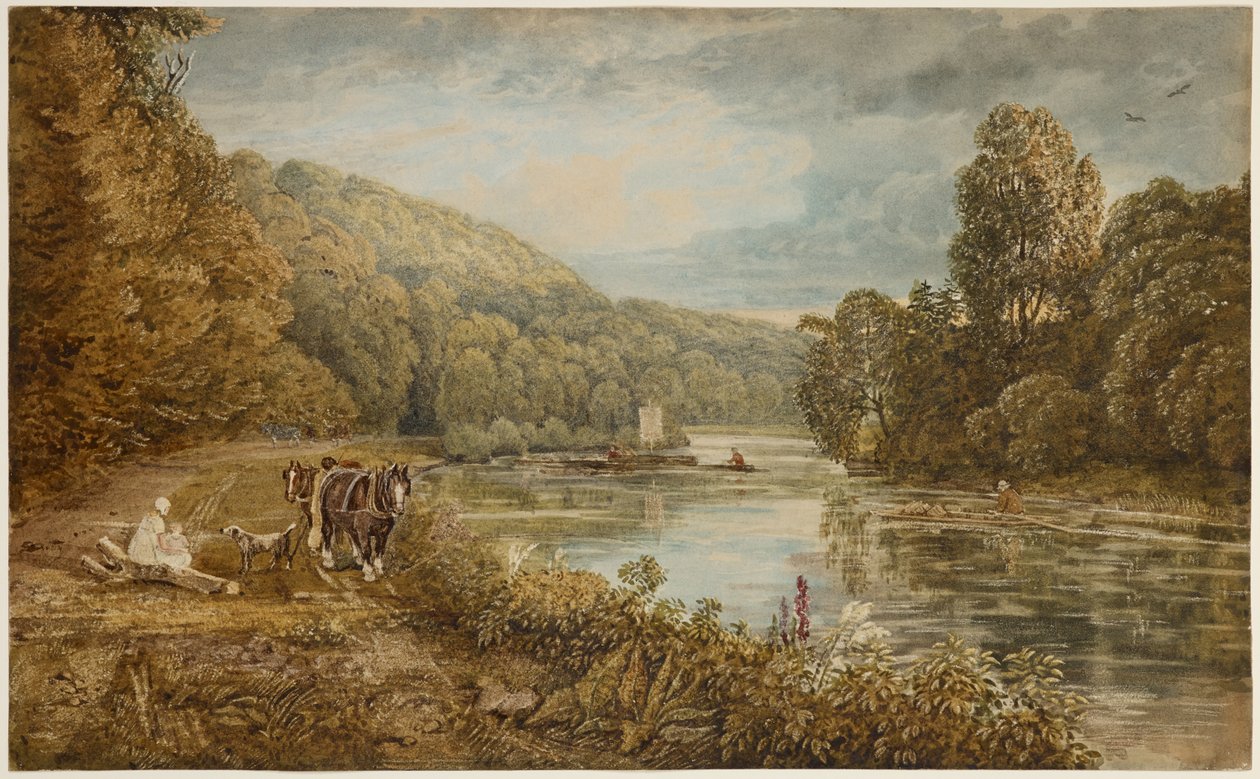 Cliveden Woods, ca. 1812 (akvarel på papir) af George the Younger Barret