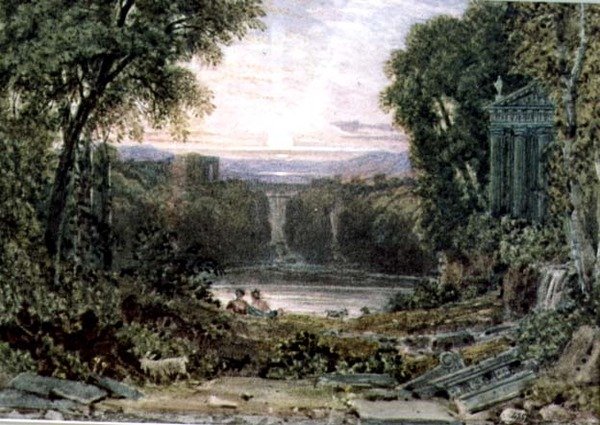 Sunset, Tivoli af George the Younger Barret