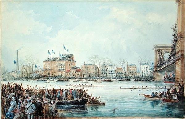 Oxford og Cambridge Boat Race af George the Younger Chambers