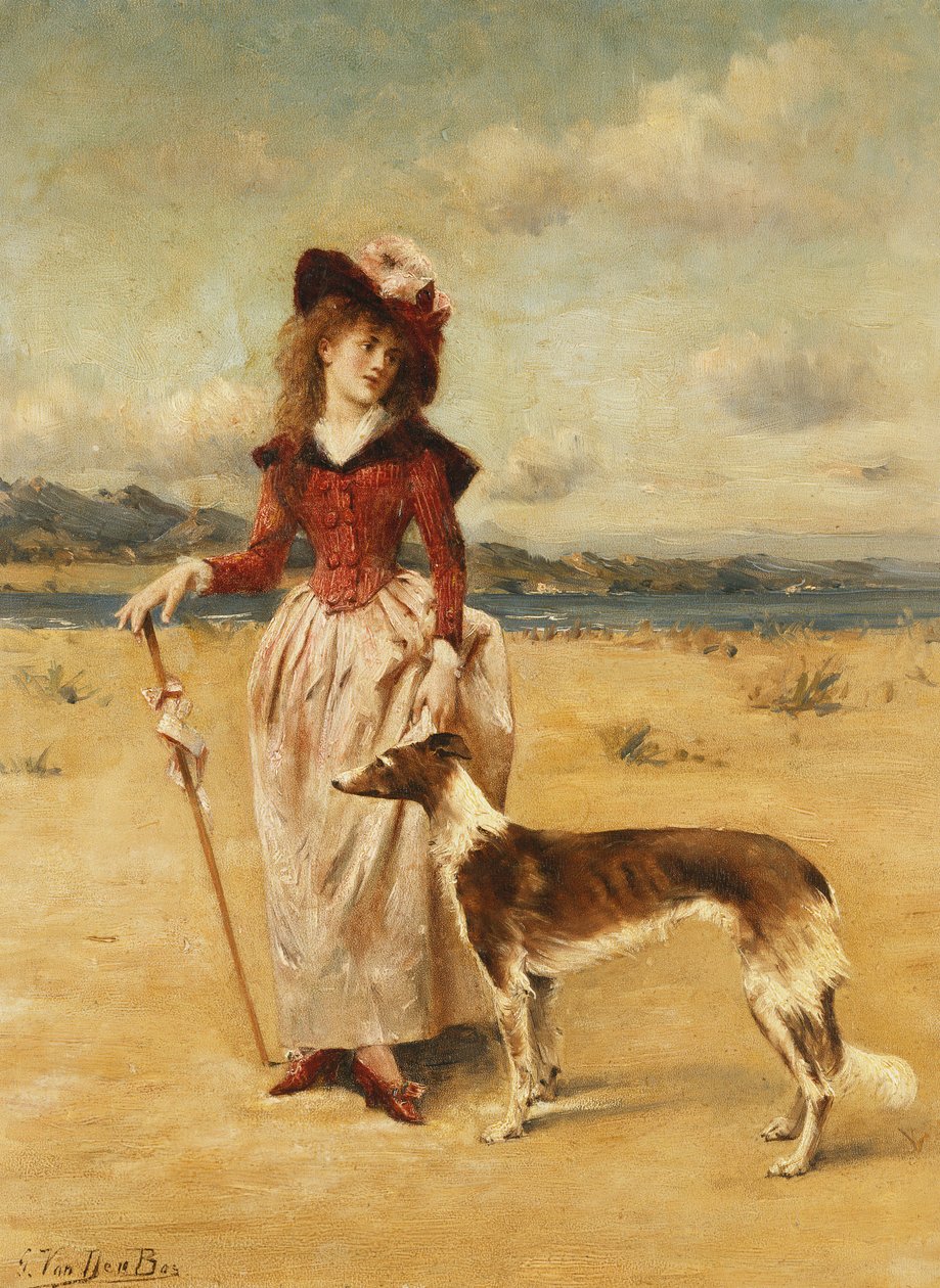 På stranden, af George van den Bos