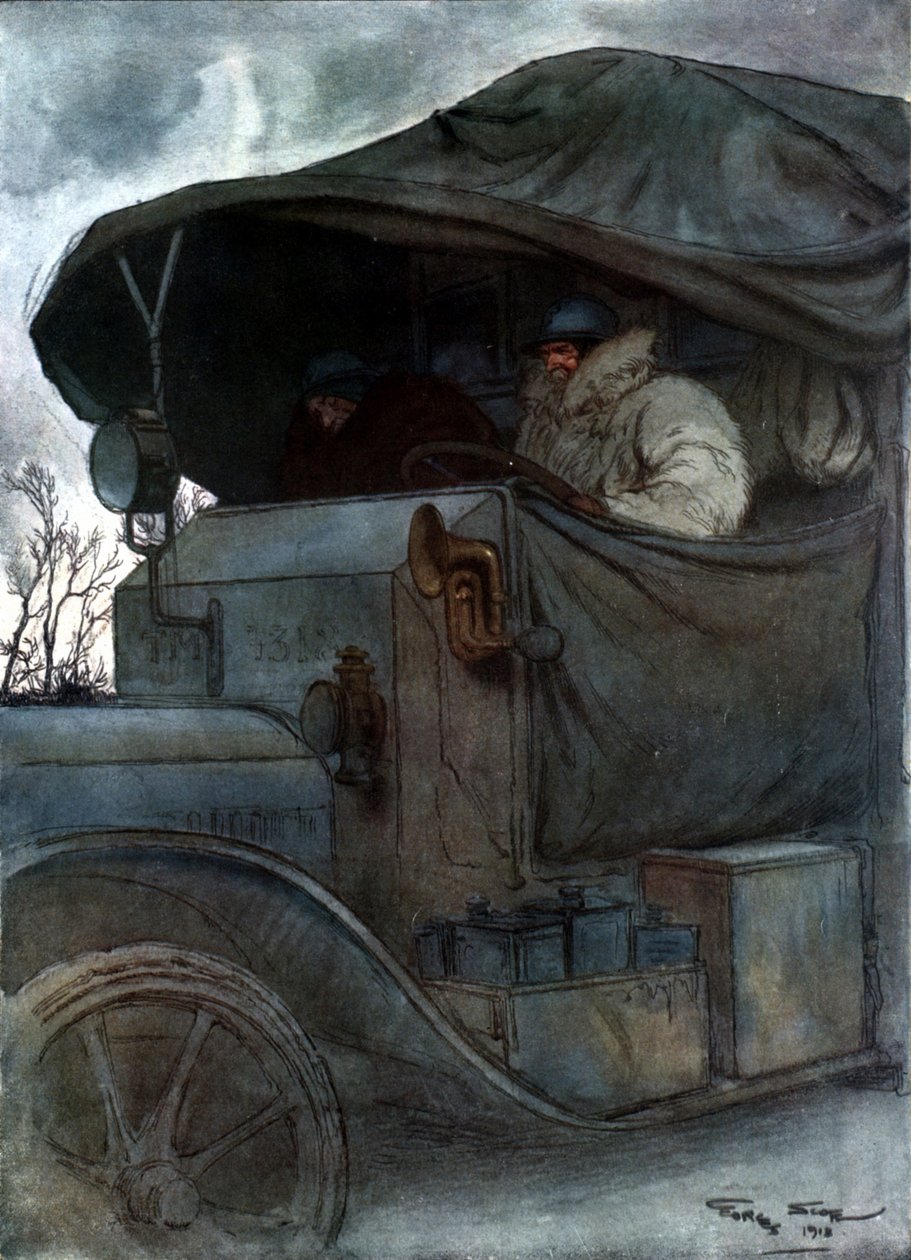 Ved rattet, 1918 af Georges Bertin Scott