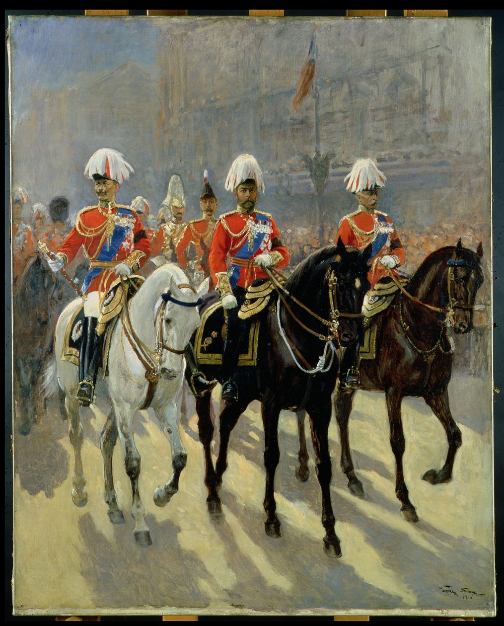 George V (1865-1936) i procession, 1910 af Georges Bertin Scott