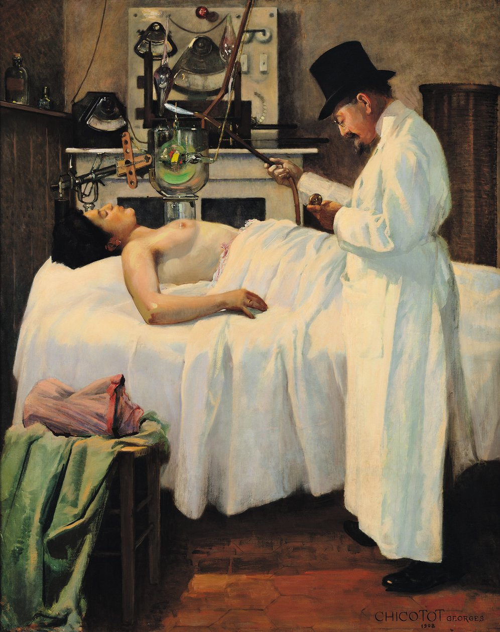 Det første forsøg på at behandle kræft med røntgenstråler af Doctor Chicotot, 1907 af Georges Chicotot
