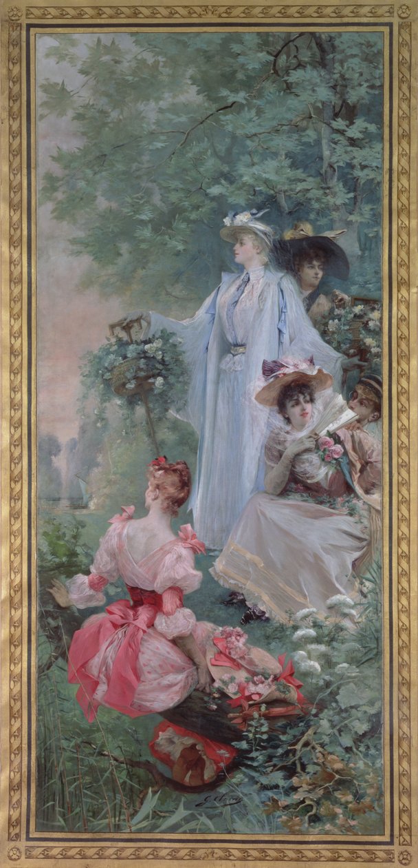 Fete champetre nær Paris, 1891 af Georges Clairin