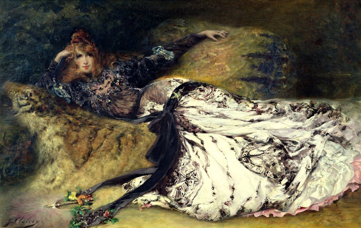 Sarah Bernhardt (1844-1923) 1871 af Georges Clairin