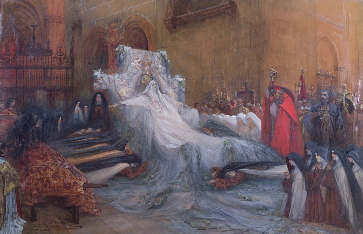 Sarah Bernhardt i titelrollen som den hellige Teresa af Avila i stykket 