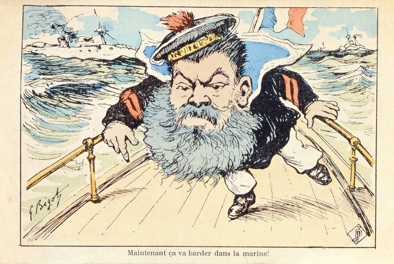 Karikatur af flådeministeren Camille Pelletan (1846-1915) af Georges Ferdinand Bigot