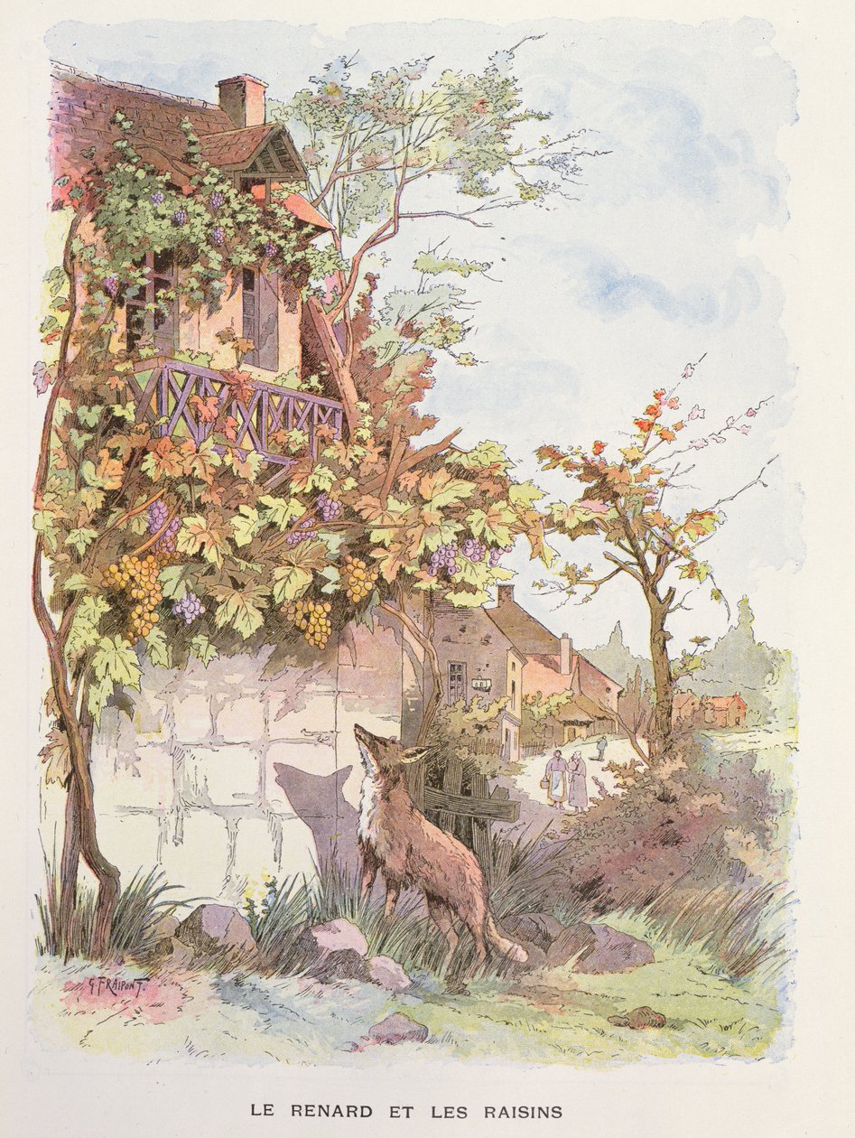 Ræven og druerne, ca. 1900 af Georges Fraipont