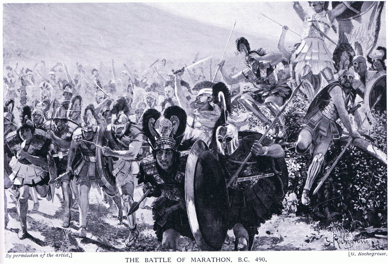 Slaget ved Marathon 490 f.Kr af Georges Marie Rochegrosse