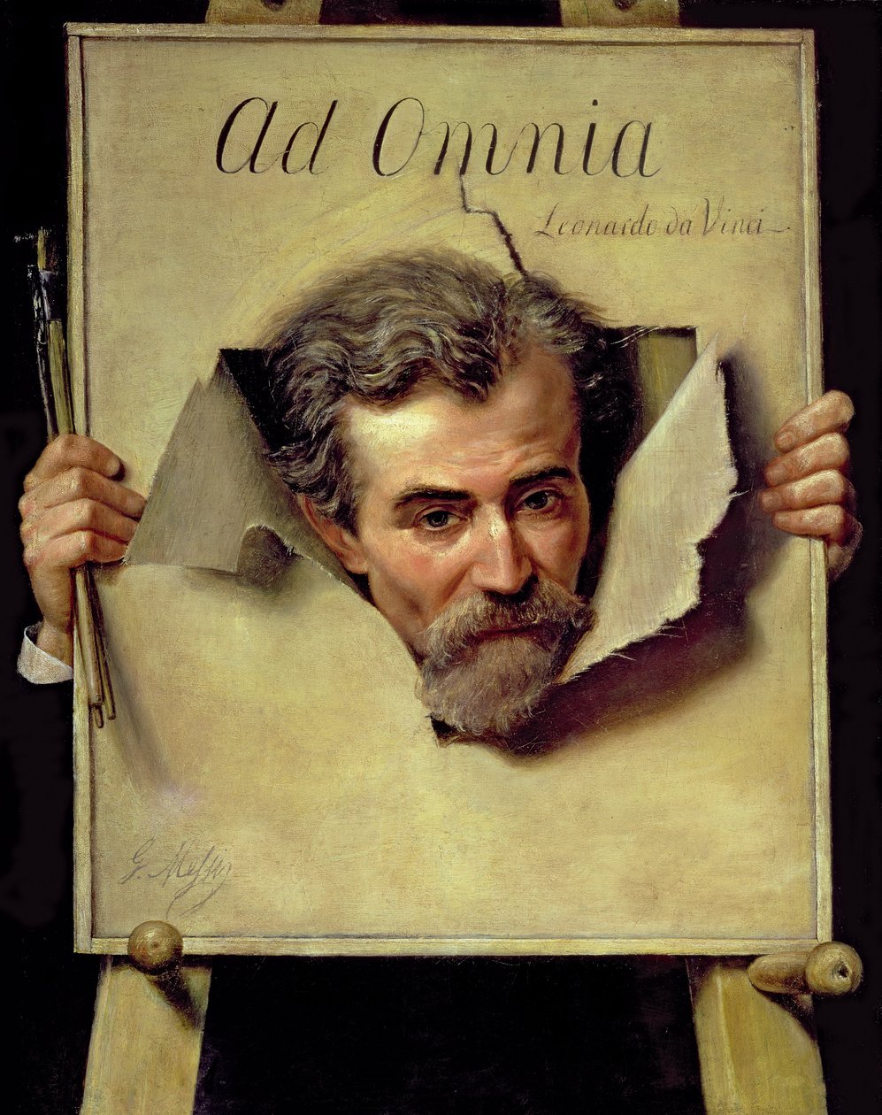 Ad Omnia Leonardo da Vinci, der menes at være et selvportræt af kunstneren af Georges Melies