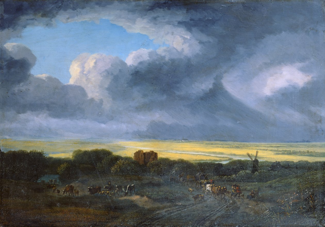 Stormfuldt landskab, 1795 af Georges Michel