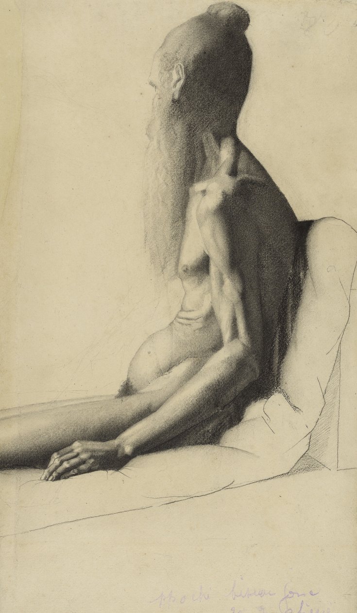 En indisk mand, ca. 1878-9 (grafit) af Georges Seurat