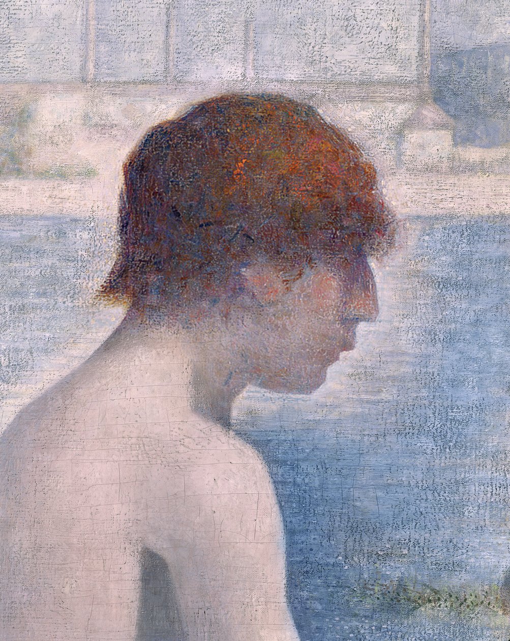 Badende i Asnieres, 1884 (detalje af 2136) af Georges Seurat