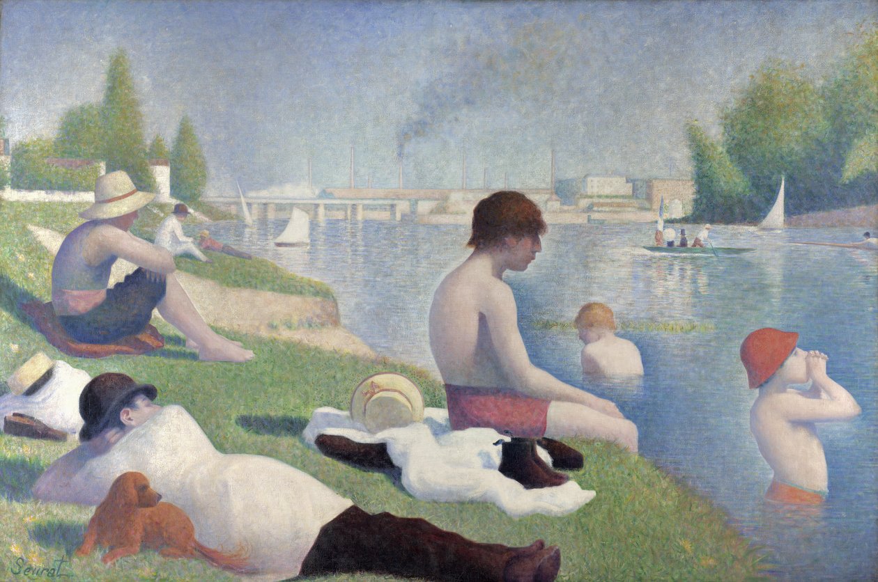 Badende i Asnières, 1884 af Georges Seurat