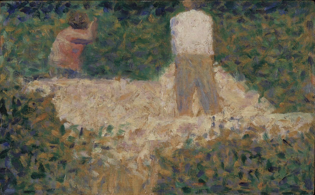 To stenbrydere, ca. 1881 af Georges Seurat