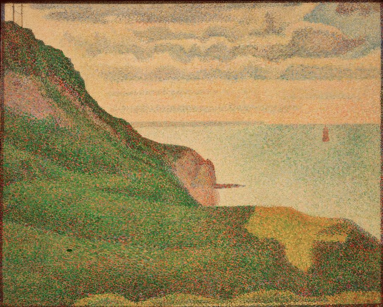 Kystlandskab nær Porten-Bessin i Normandiet af Georges Seurat