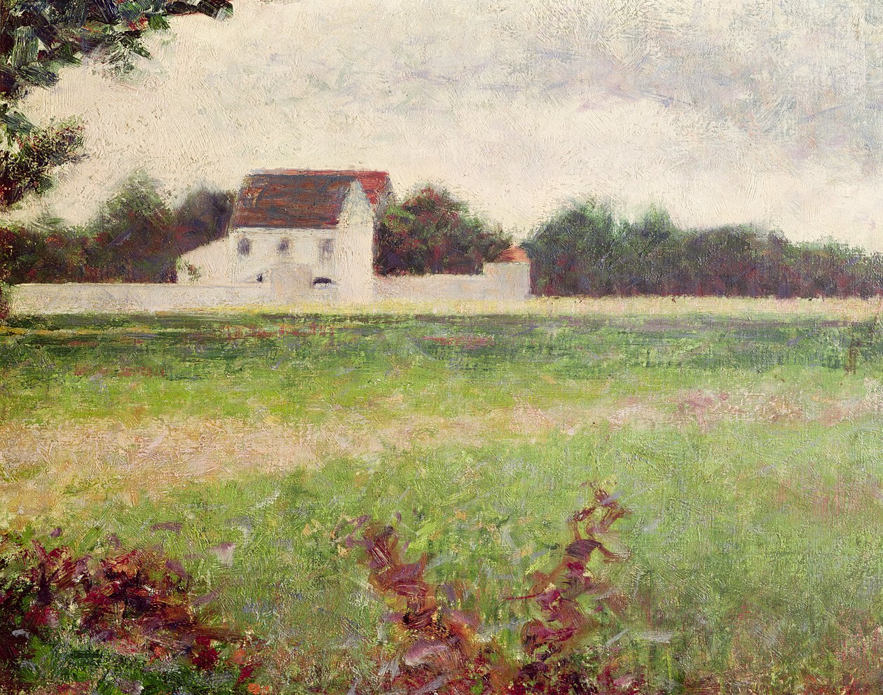 Landskab i Ile-de-France, 1881-82 af Georges Seurat