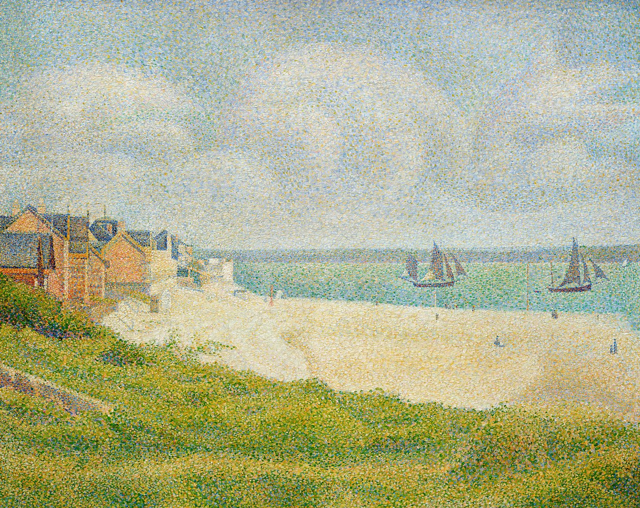 Le Crotoy med udsigt opstrøms, 1889 af Georges Seurat