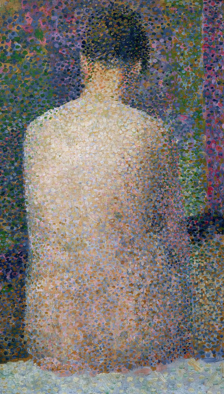 Model fra bagsiden, 1886 af Georges Seurat