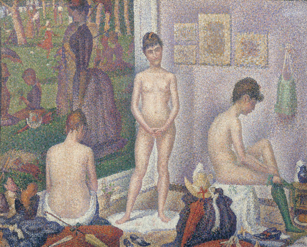 Modellerne, 1888 af Georges Seurat