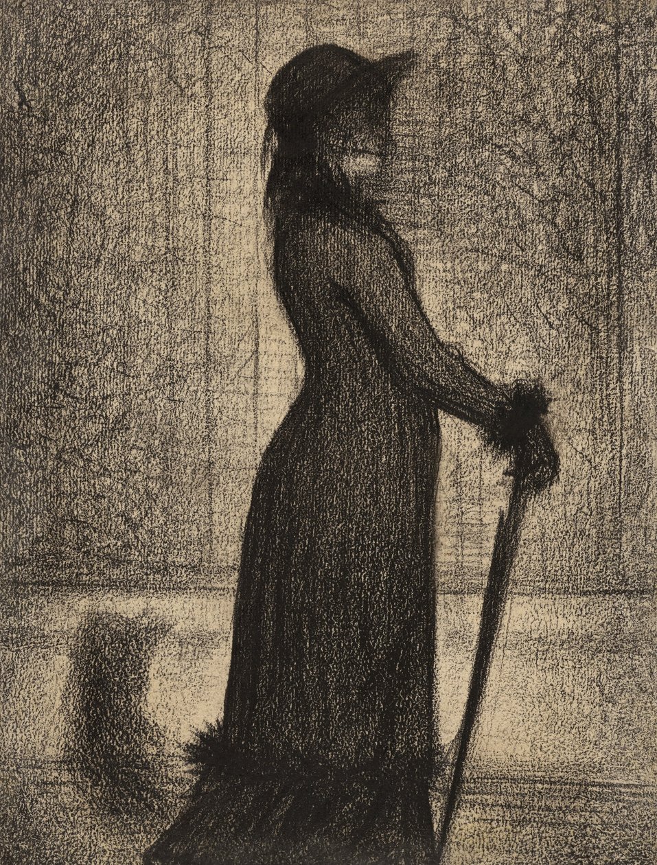 Kvinde, der spadserer af Georges Seurat