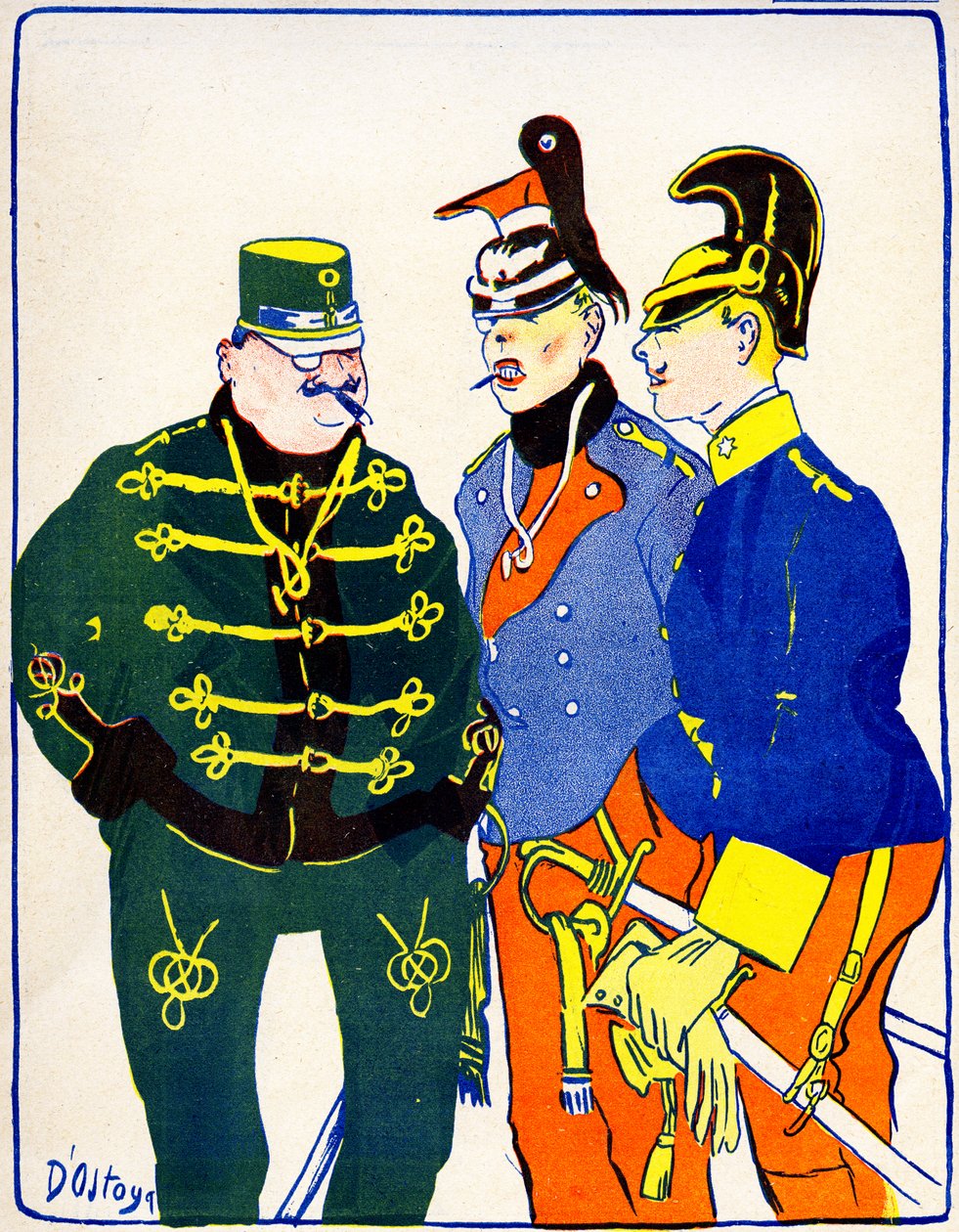 Østrig mobiliserer sine tropper, 1908. . af Georges d 1878 1937 Ostoya