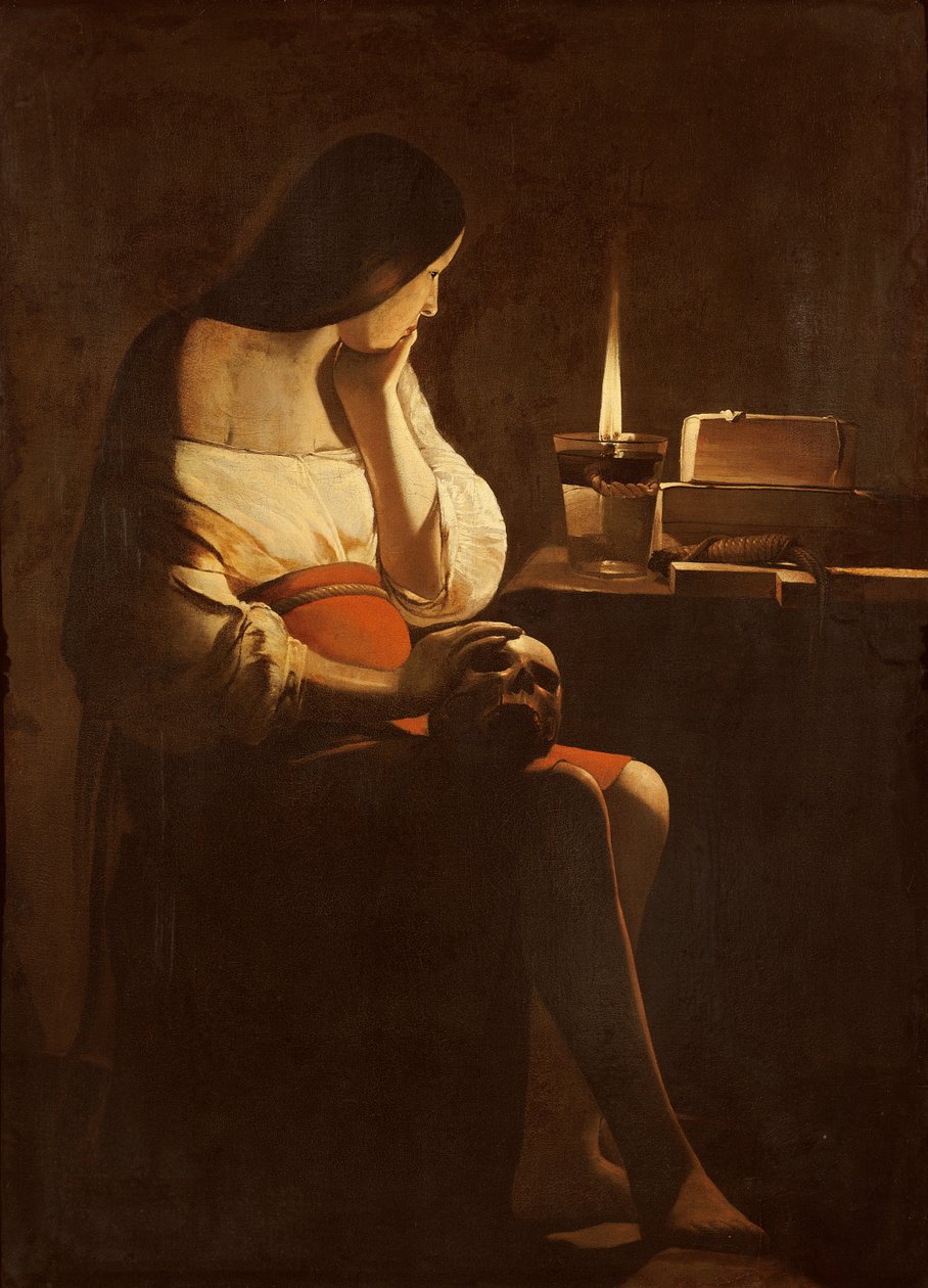 Maria Magdalene med natlys, ca. 1640-35 af Georges de La Tour