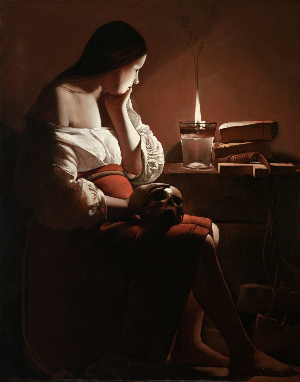 Magdalen med den rygende flamme af Georges de La Tour