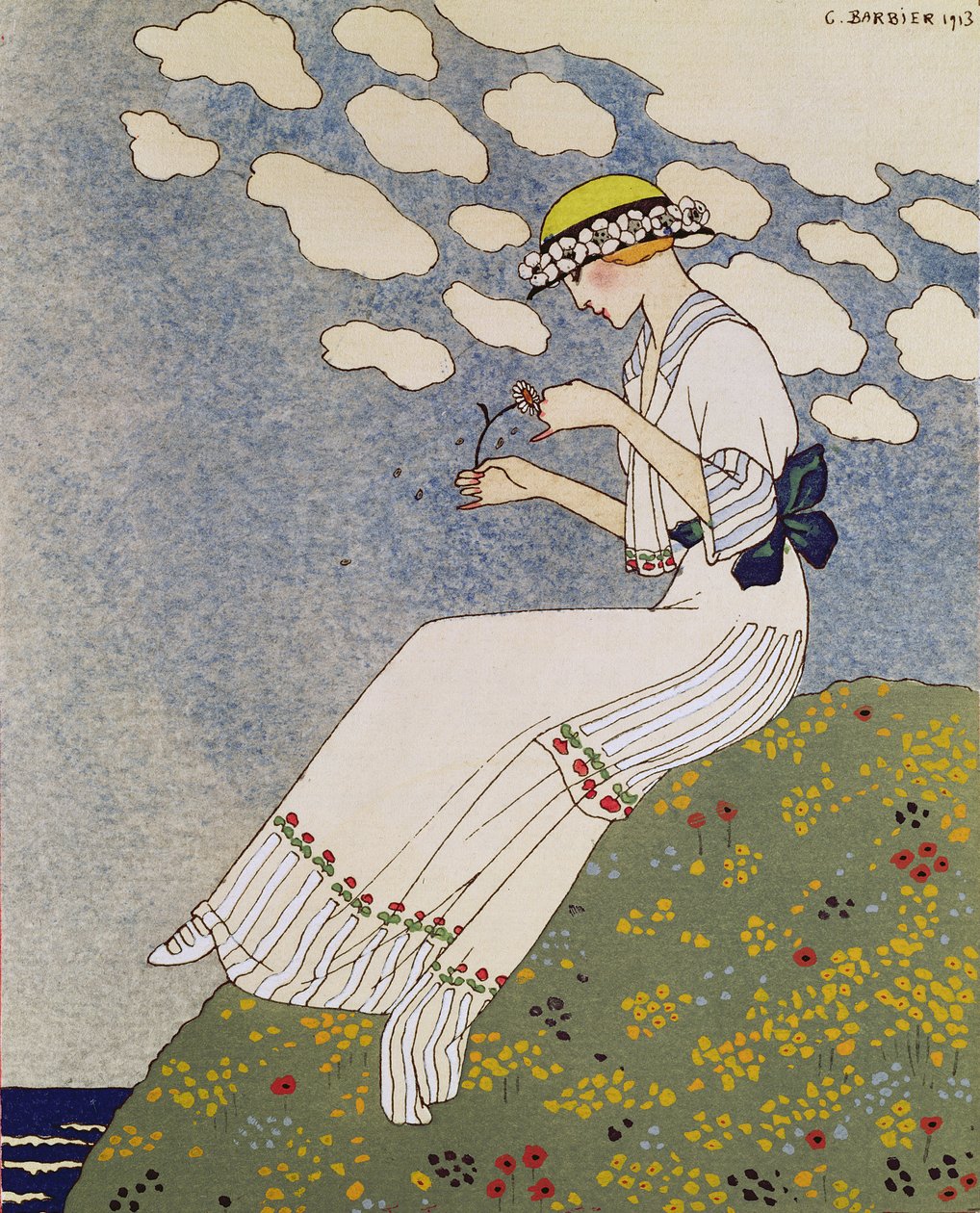 Sig ikke noget, fra Gazette du Bon Ton No.10 af Georges (after) Barbier