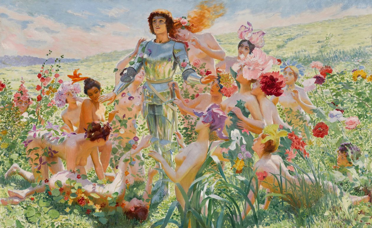 Blomsterridderen, 1894. af Georges Antoine Rochegrosse