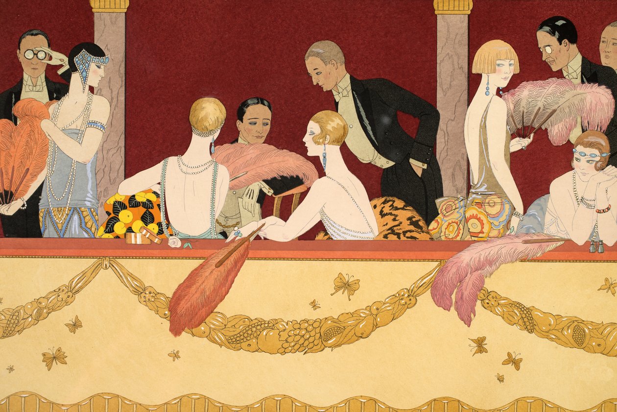 Eventtails, graveret af H. Reidel af Georges Barbier