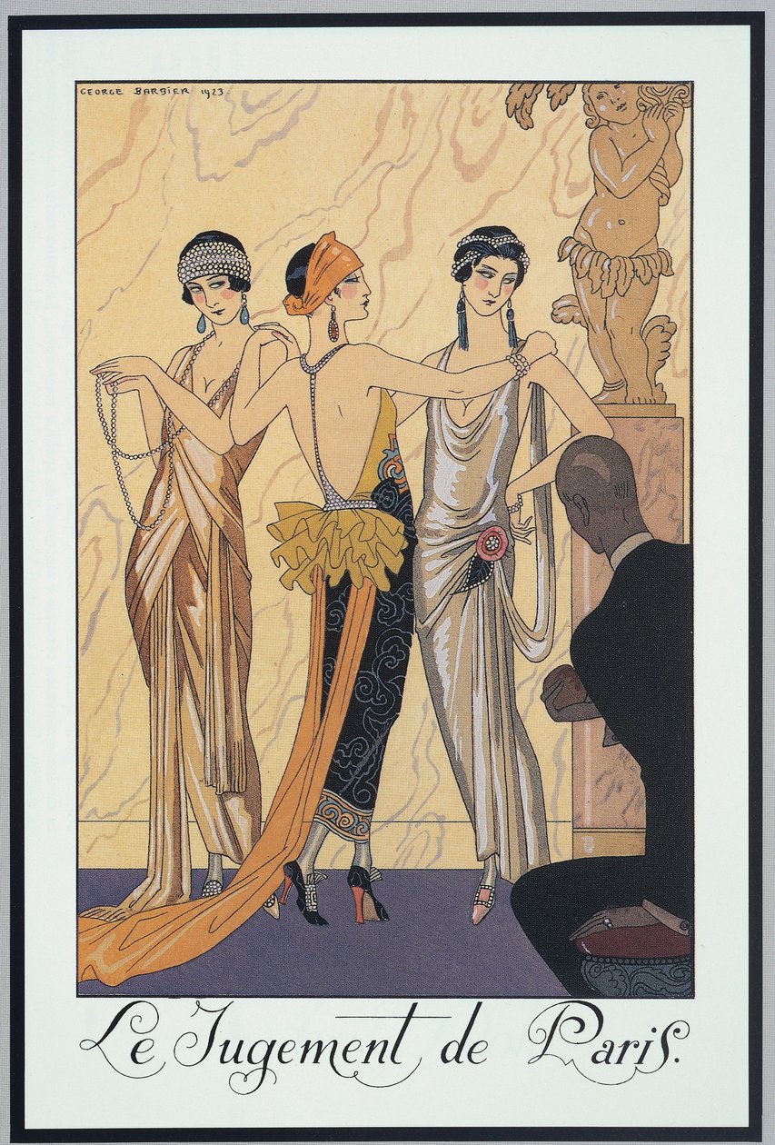 Falbalas et Fanfreluches, Almanak for 1924, The Judgment of Paris, af George Barbier, tryk af Georges Barbier