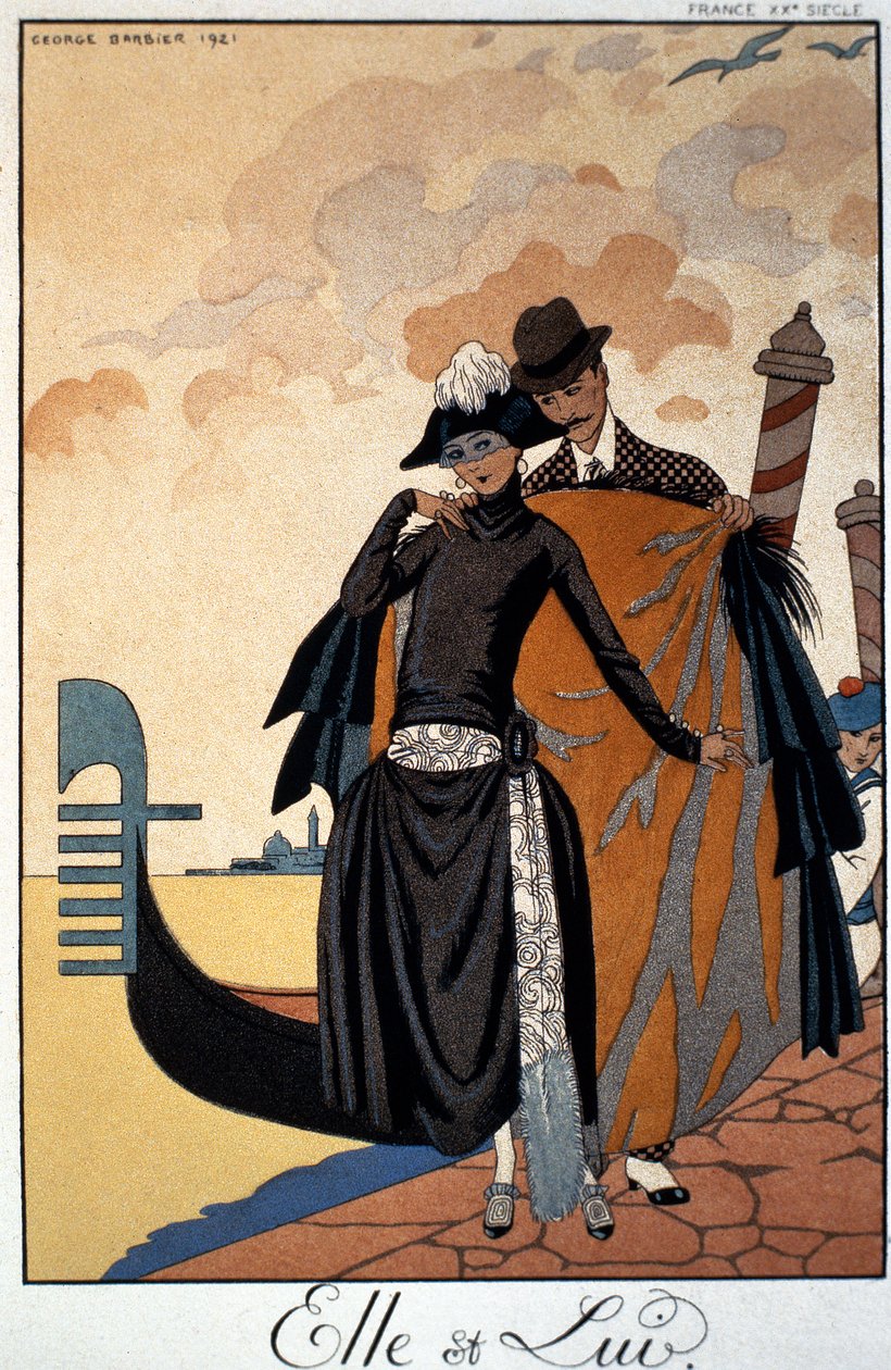 Hende og ham, modeillustration af Georges Barbier