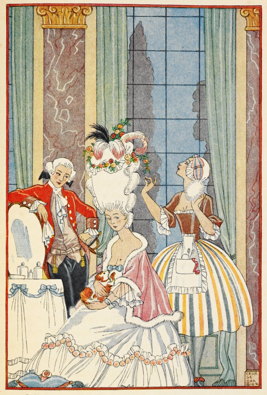 La France au 18me siècle. Fransk aristokrati i det attende århundrede. af Georges Barbier