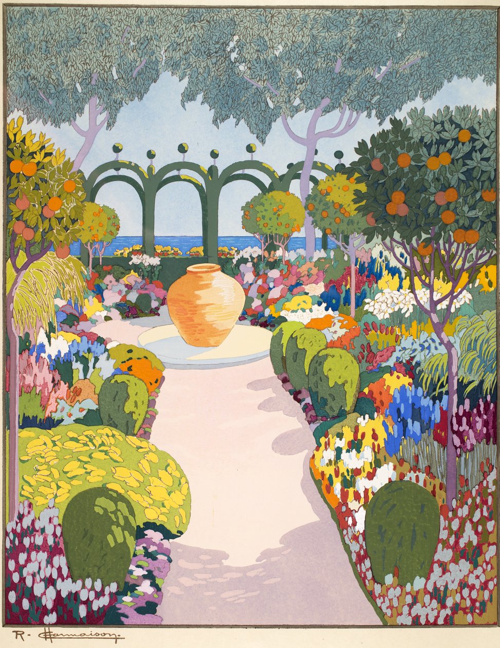 The Jar, pub. Paris 1919 (stenciltryk) af Georges Barbier