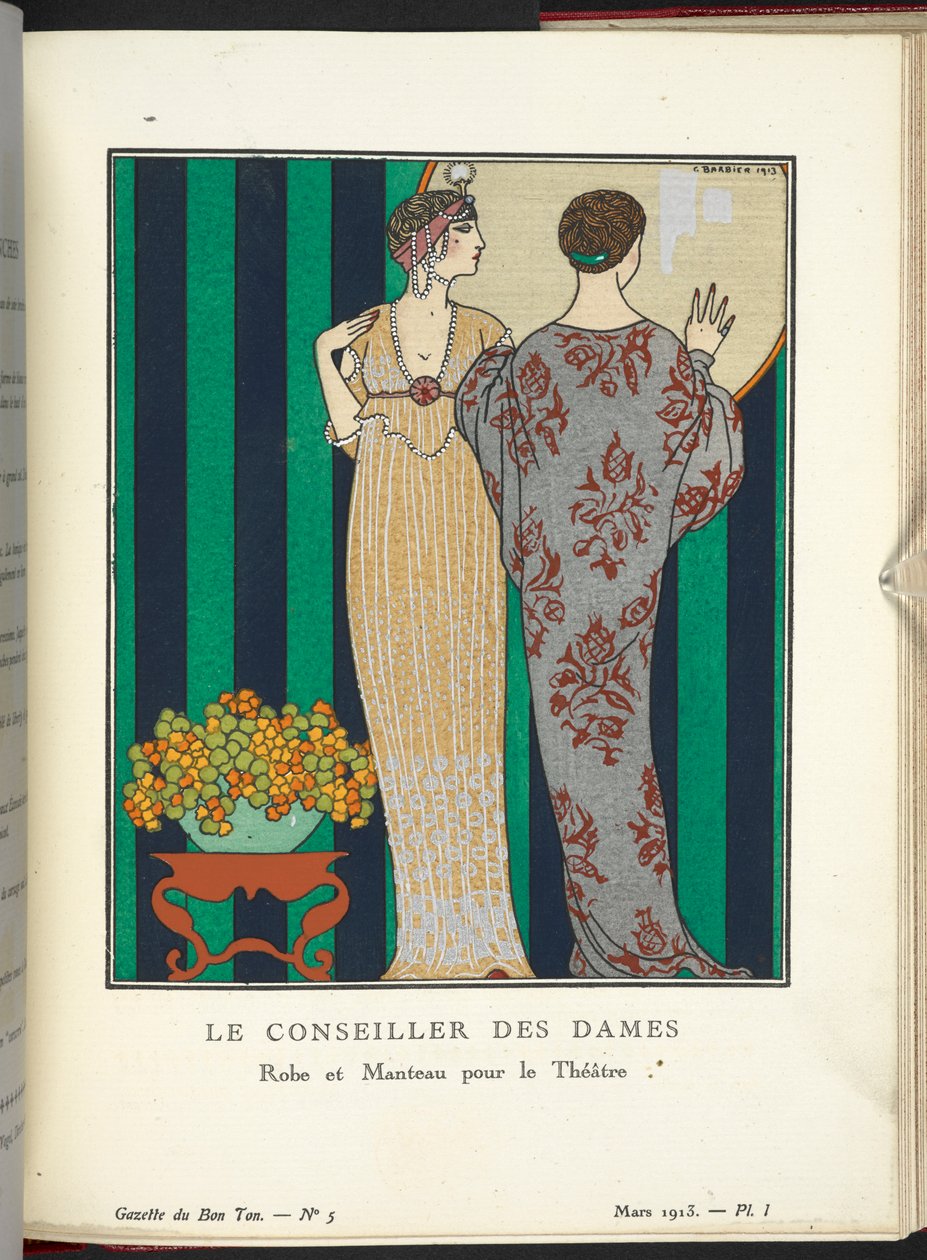 "Kvindernes Rådgiver - Kåbe og Kappe til Teatret." af Georges Barbier