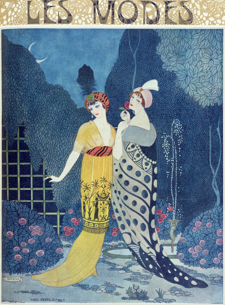 Les Modes (farve litho) af Georges Barbier